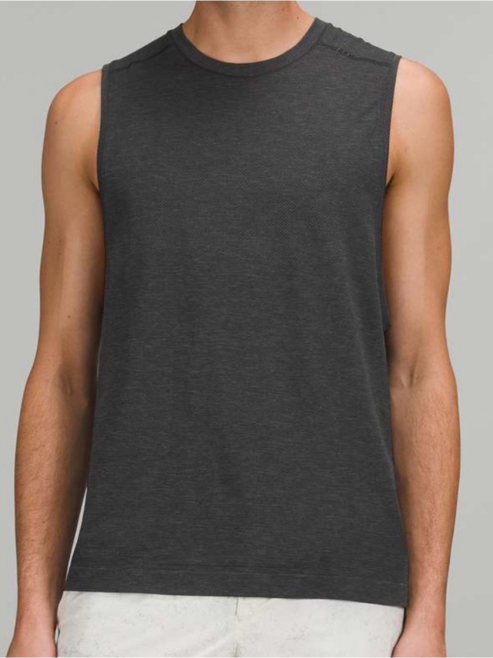 Lululemon Metal Vent Tech Sleeveless Muscle Shirt Charcoal Gray Men Sz L